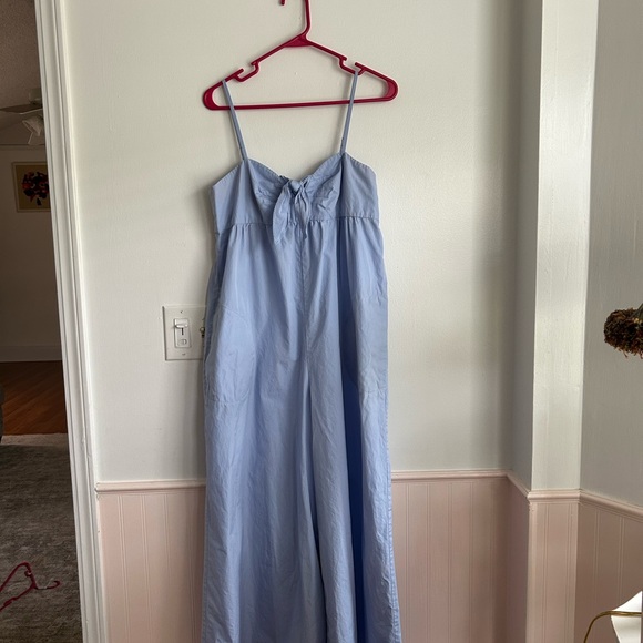 J. Crew x Thomas Mason Wide Leg Jumpsuit Preppy Classic Light Blue Timeless - Picture 2 of 4